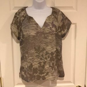 Banana Republic Leaves Print Blouse